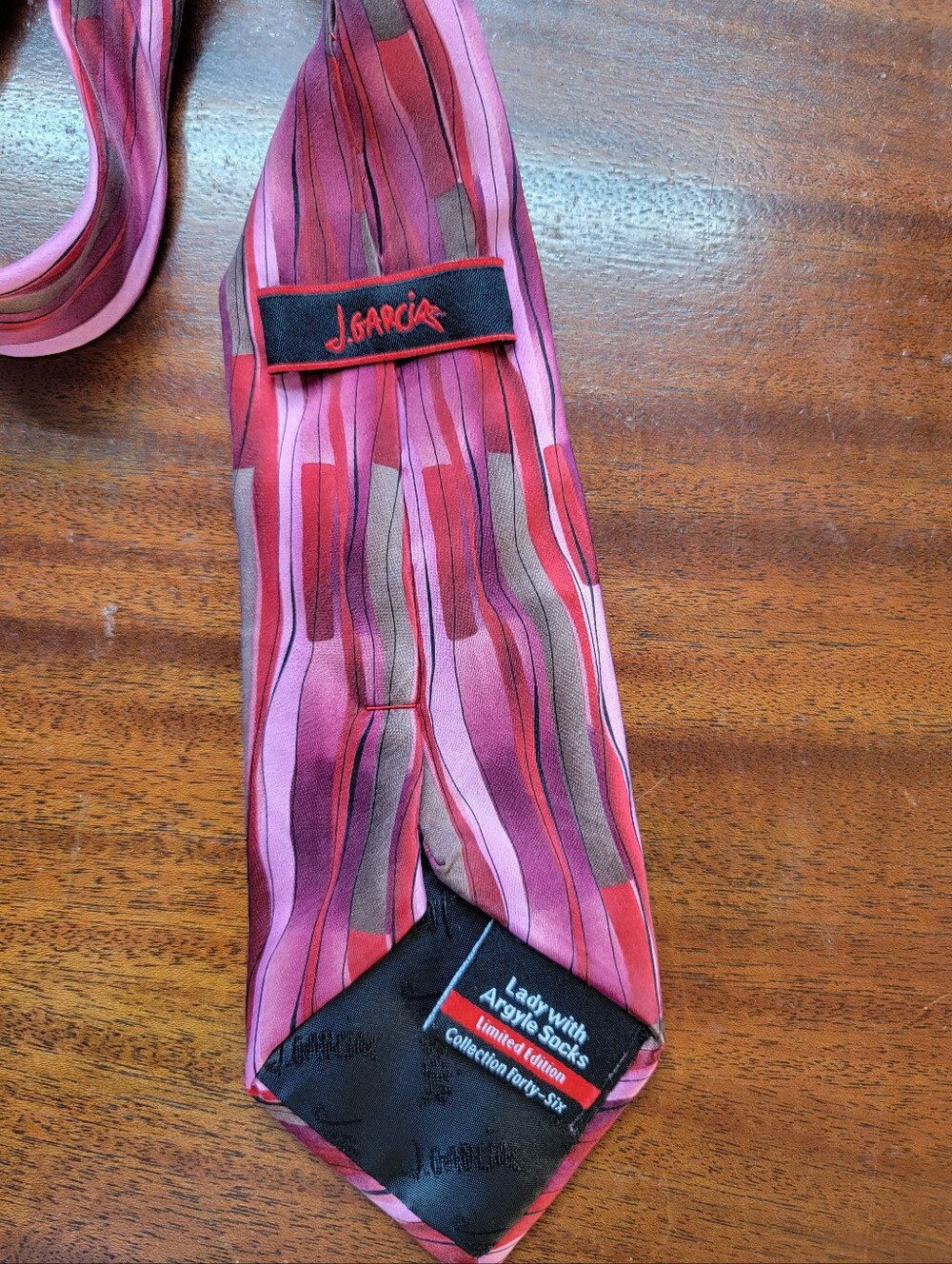 J. Garcia Men’s Pink & Red Striped Tie